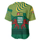 Togo Baseball Jersey - Red Twin Lions and Travail Liberté Patrie Slogan