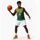 Togo Basketball Jersey - Red Twin Lions and Travail Liberté Patrie Slogan - African Pride