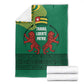 Togo Blanket - Red Twin Lions and Travail Liberté Patrie Slogan