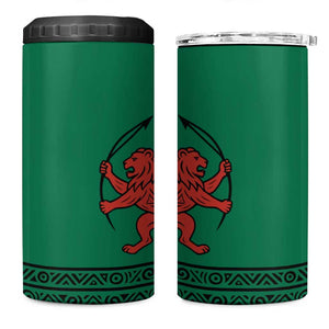 Togo 4 in 1 Can Cooler Tumbler - Red Twin Lions and Travail Liberté Patrie Slogan