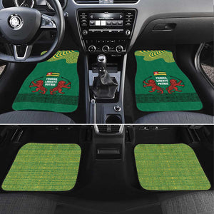 Togo Car Mats - Red Twin Lions and Travail Liberté Patrie Slogan