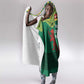 Togo Hooded Blanket - Red Twin Lions and Travail Liberté Patrie Slogan