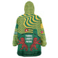 Togo Kid Wearable Blanket Hoodie - Red Twin Lions and Travail Liberté Patrie Slogan