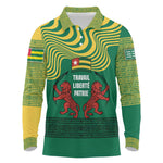Togo Long Sleeve Polo Shirt - Red Twin Lions and Travail Liberté Patrie Slogan