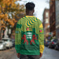 Togo Long Sleeve Shirt - Red Twin Lions and Travail Liberté Patrie Slogan