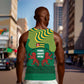 Togo Men Tank Top - Red Twin Lions and Travail Liberté Patrie Slogan