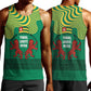 Togo Men Tank Top - Red Twin Lions and Travail Liberté Patrie Slogan