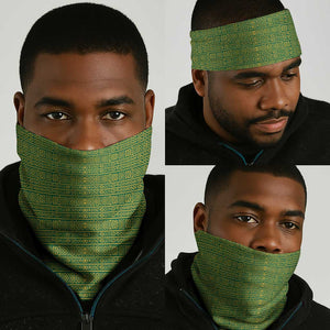 Togo Neck Gaiter - Red Twin Lions and Travail Liberté Patrie Slogan - African Pride