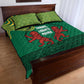 Togo Quilt Bed Set - Red Twin Lions and Travail Liberté Patrie Slogan