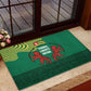 Togo Rubber Doormat - Red Twin Lions and Travail Liberté Patrie Slogan