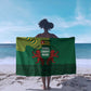 Togo Sarong - Red Twin Lions and Travail Liberté Patrie Slogan
