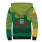 Togo Sherpa Hoodie - Red Twin Lions and Travail Liberté Patrie Slogan