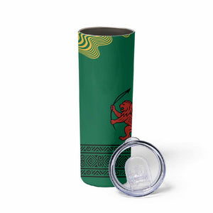 Togo Skinny Tumbler - Red Twin Lions and Travail Liberté Patrie Slogan