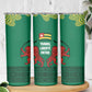 Togo Skinny Tumbler - Red Twin Lions and Travail Liberté Patrie Slogan