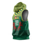 Togo Sleeveless Hoodie - Red Twin Lions and Travail Liberté Patrie Slogan - African Pride