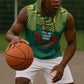 Togo Sleeveless Hoodie - Red Twin Lions and Travail Liberté Patrie Slogan - African Pride