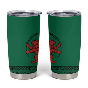 Togo Tumbler Cup - Red Twin Lions and Travail Liberté Patrie Slogan