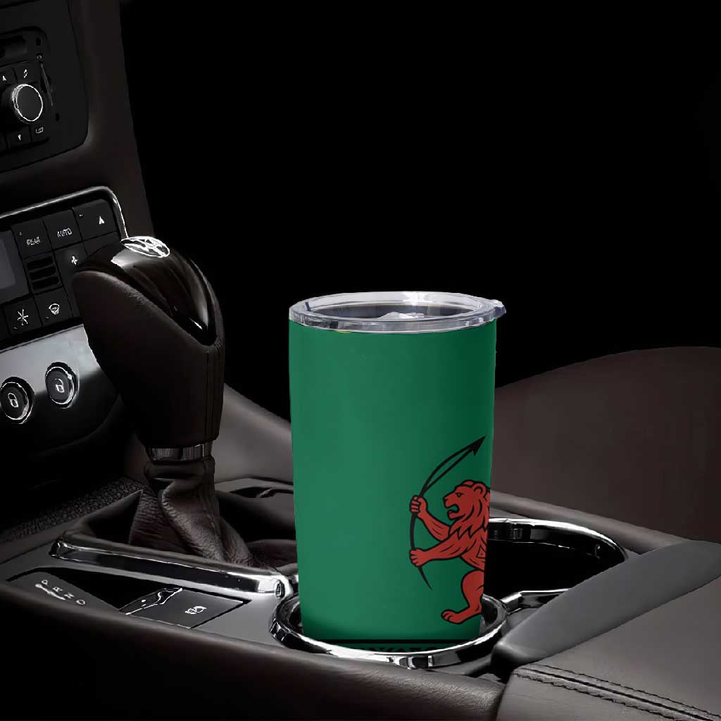 Togo Tumbler Cup - Red Twin Lions and Travail Liberté Patrie Slogan