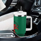 Togo Tumbler With Handle - Red Twin Lions and Travail Liberté Patrie Slogan