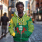 Togo Zip Hoodie - Red Twin Lions and Travail Liberté Patrie Slogan