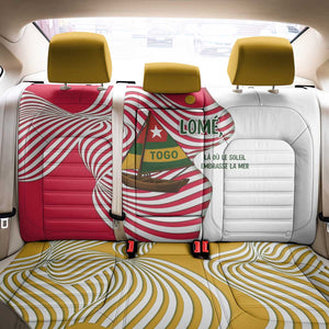 Lome Togo Back Car Seat Cover - Sailboat and Sunset – Where the Sun Kisses the Sea