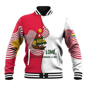 Lome Togo Baseball Jacket - Sailboat and Sunset – Where the Sun Kisses the Sea