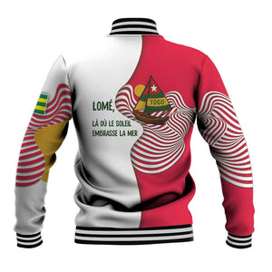 Lome Togo Baseball Jacket - Sailboat and Sunset – Where the Sun Kisses the Sea