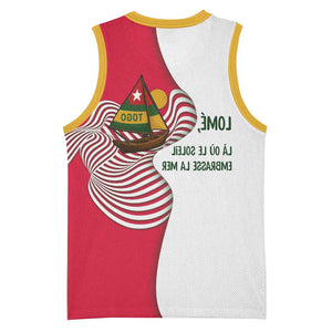 Lome Togo Basketball Jersey - Sailboat and Sunset – Where the Sun Kisses the Sea - African Pride