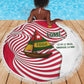 Lome Togo Beach Blanket - Sailboat and Sunset – Where the Sun Kisses the Sea