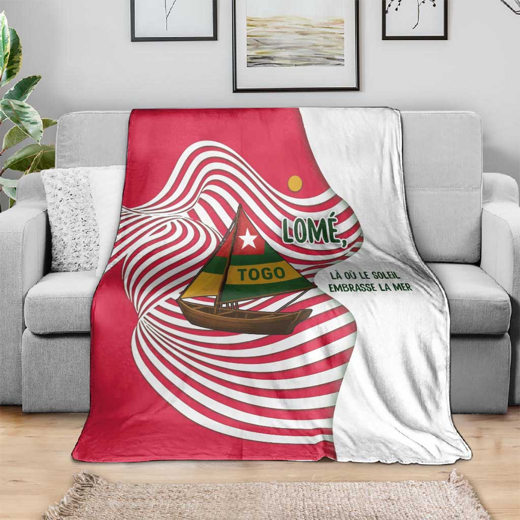 Lome Togo Blanket - Sailboat and Sunset – Where the Sun Kisses the Sea