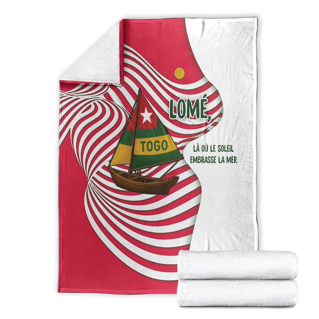 Lome Togo Blanket - Sailboat and Sunset – Where the Sun Kisses the Sea