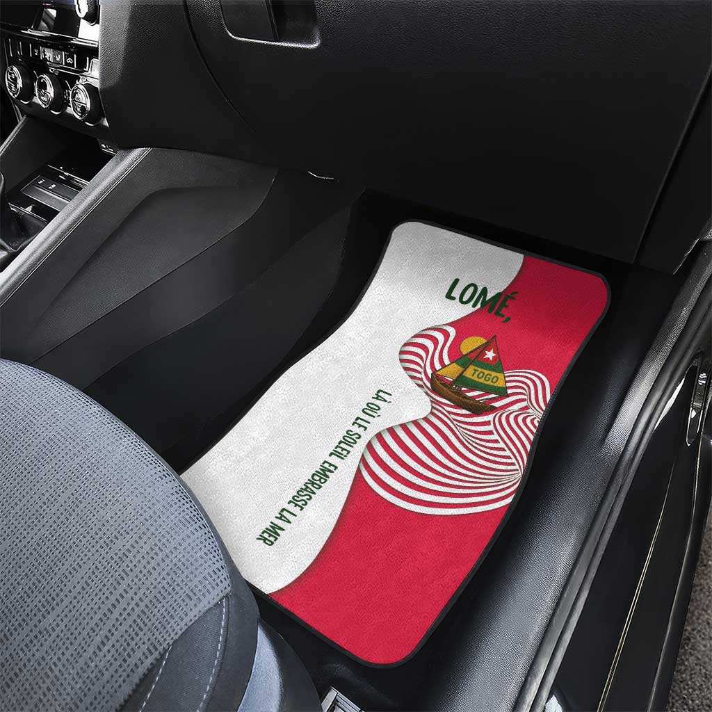 Lome Togo Car Mats - Sailboat and Sunset – Where the Sun Kisses the Sea