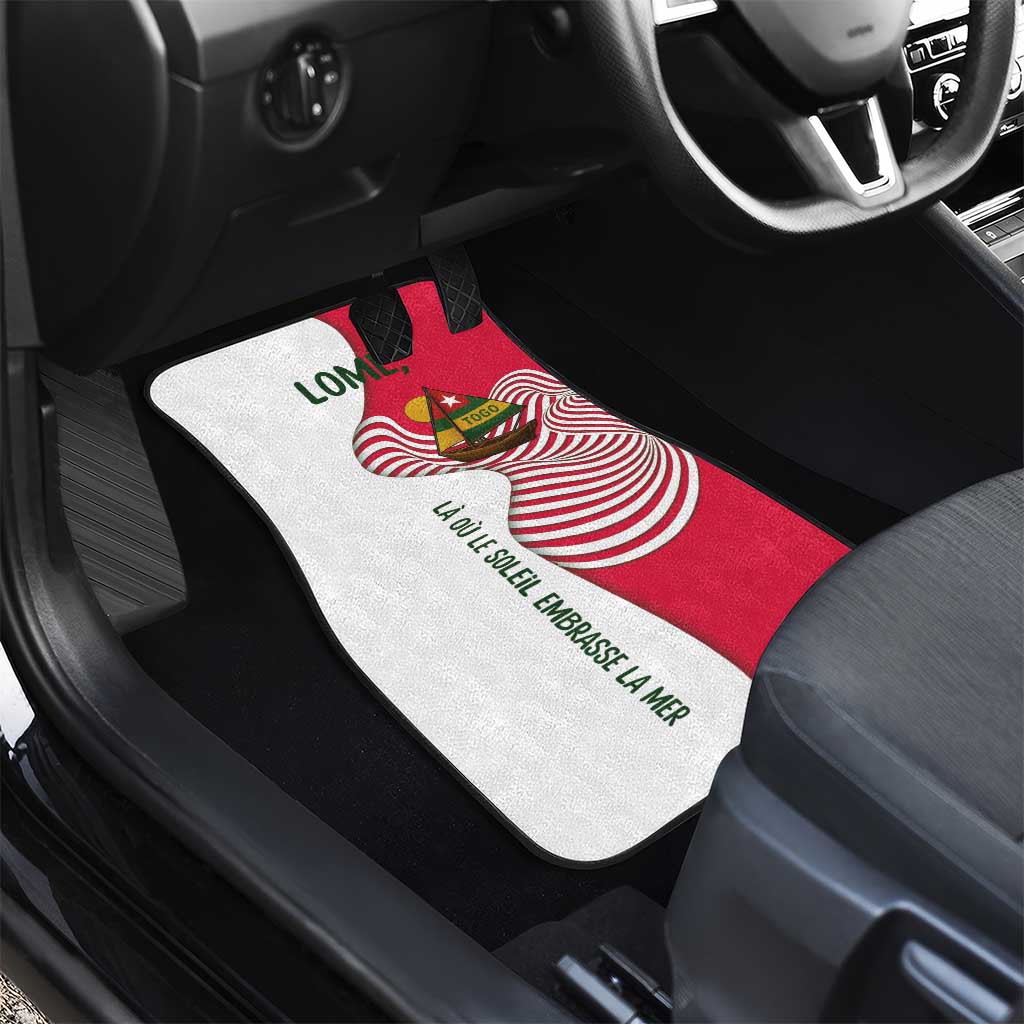 Lome Togo Car Mats - Sailboat and Sunset – Where the Sun Kisses the Sea