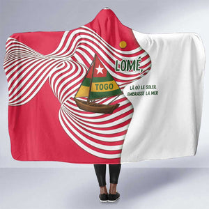 Lome Togo Hooded Blanket - Sailboat and Sunset – Where the Sun Kisses the Sea