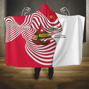 Lome Togo Hooded Blanket - Sailboat and Sunset – Where the Sun Kisses the Sea