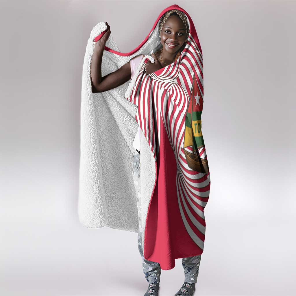 Lome Togo Hooded Blanket - Sailboat and Sunset – Where the Sun Kisses the Sea