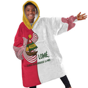 Lome Togo Kid Wearable Blanket Hoodie - Sailboat and Sunset – Where the Sun Kisses the Sea
