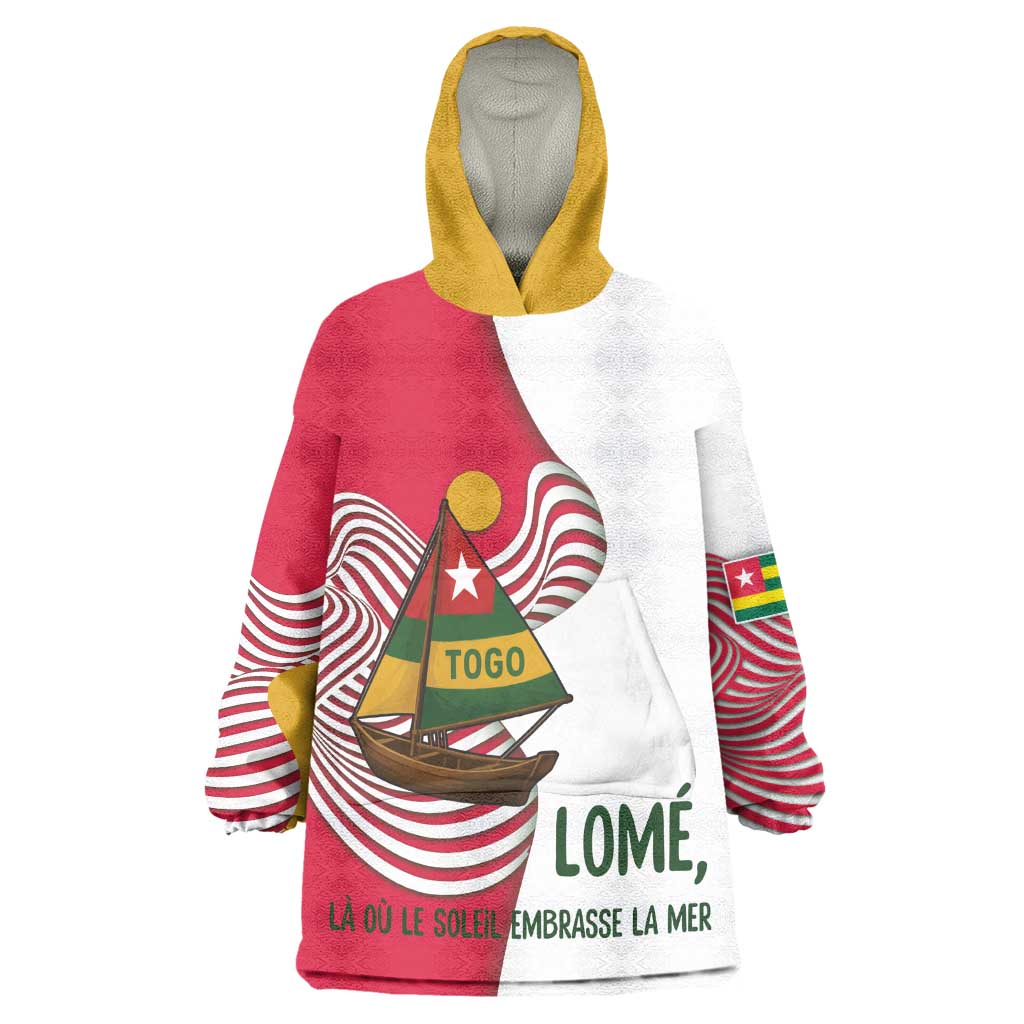 Lome Togo Kid Wearable Blanket Hoodie - Sailboat and Sunset – Where the Sun Kisses the Sea