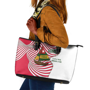 Lome Togo Leather Tote Bag - Sailboat and Sunset – Where the Sun Kisses the Sea