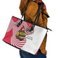 Lome Togo Leather Tote Bag - Sailboat and Sunset – Where the Sun Kisses the Sea