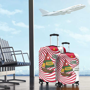 Lome Togo Luggage Cover - Sailboat and Sunset – Where the Sun Kisses the Sea
