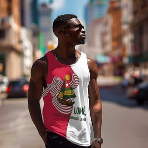 Lome Togo Men Tank Top - Sailboat and Sunset – Where the Sun Kisses the Sea