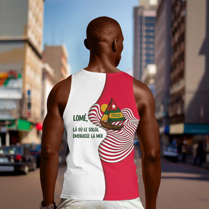 Lome Togo Men Tank Top - Sailboat and Sunset – Where the Sun Kisses the Sea