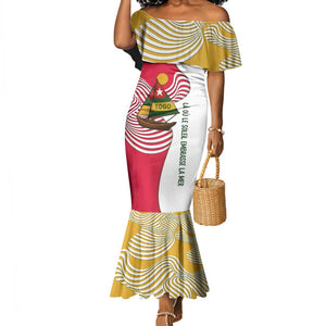 Lome Togo Mermaid Dress - Sailboat and Sunset – Where the Sun Kisses the Sea