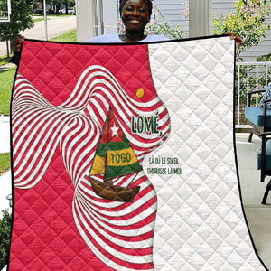 Lome Togo Quilt - Sailboat and Sunset – Where the Sun Kisses the Sea