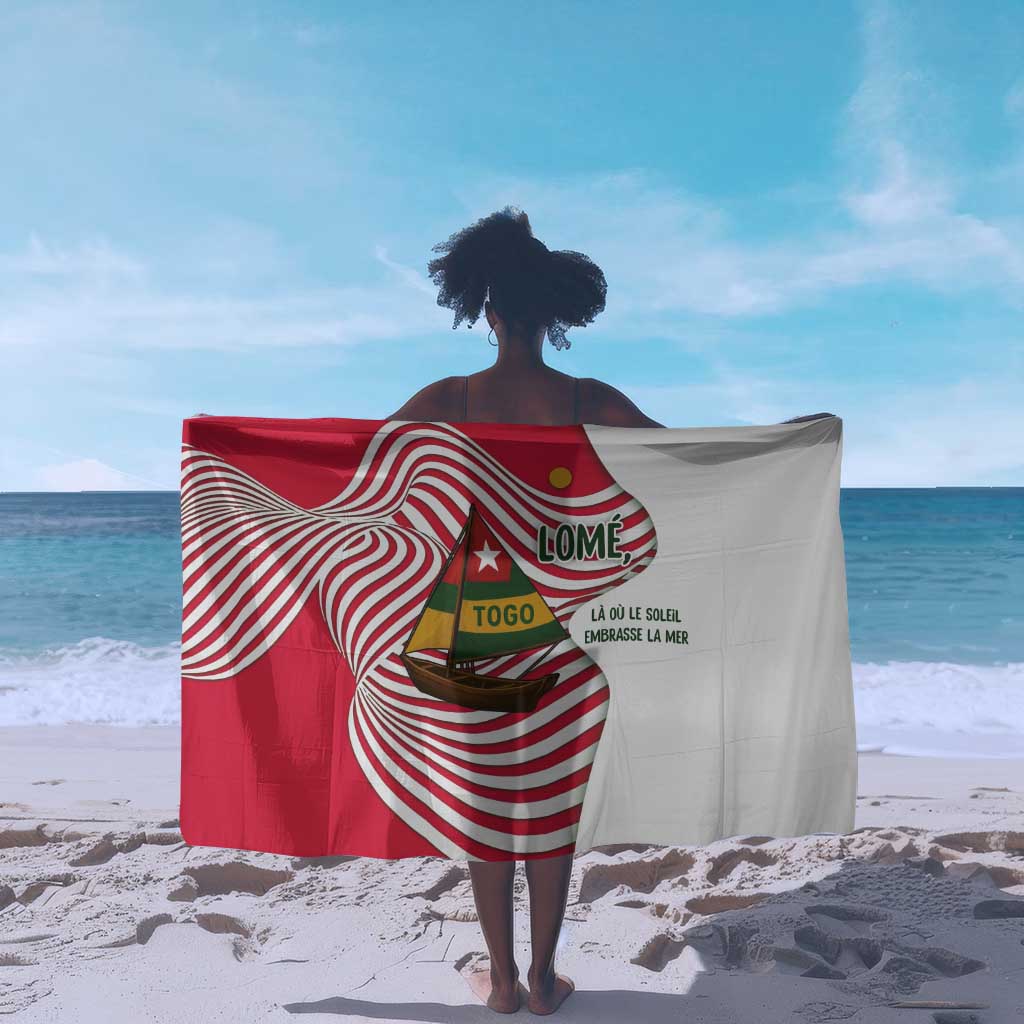 Lome Togo Sarong - Sailboat and Sunset – Where the Sun Kisses the Sea