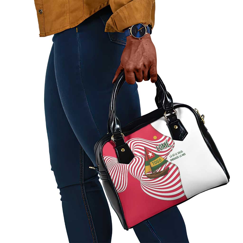 Lome Togo Shoulder Handbag - Sailboat and Sunset – Where the Sun Kisses the Sea