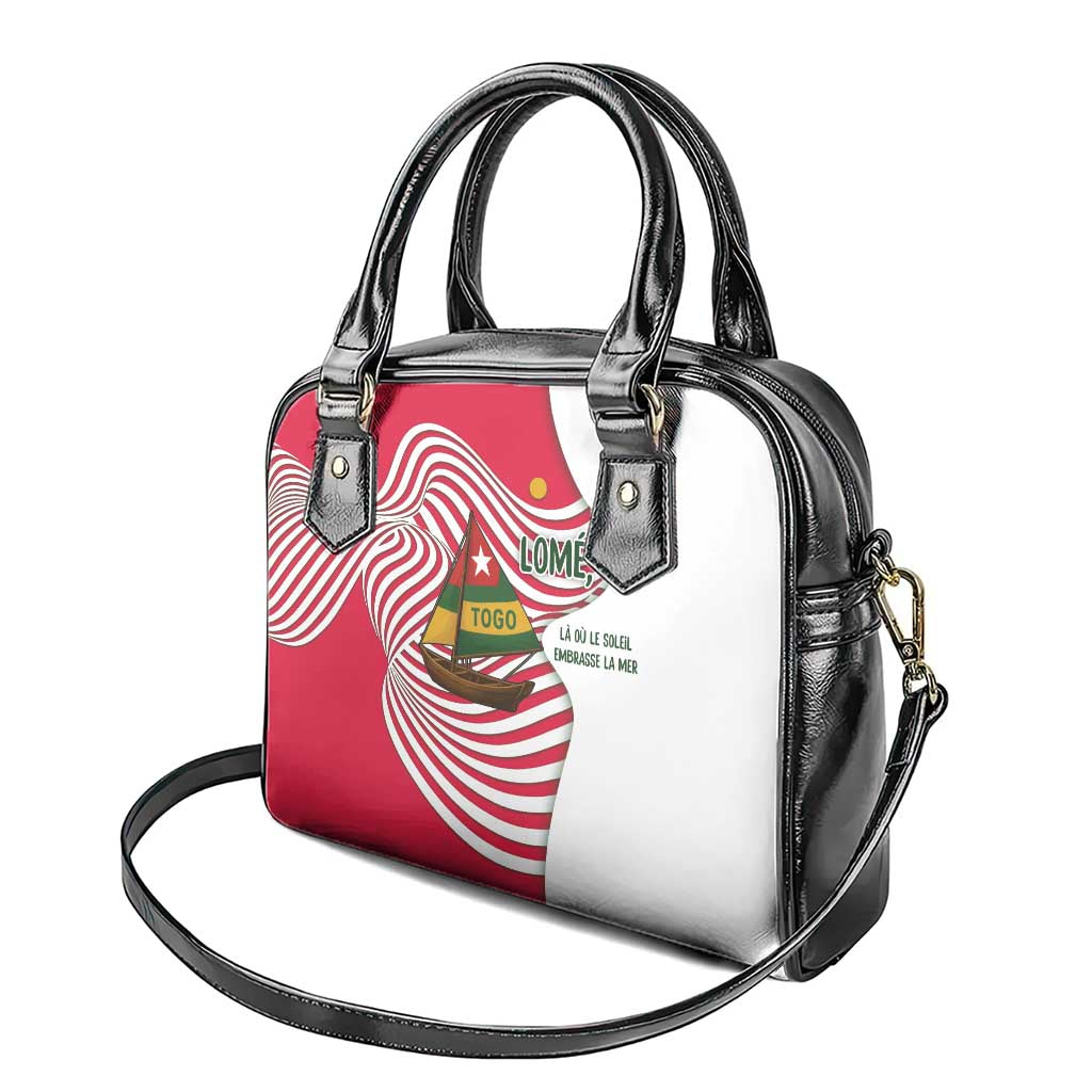 Lome Togo Shoulder Handbag - Sailboat and Sunset – Where the Sun Kisses the Sea