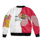 Lome Togo Sleeve Zip Bomber Jacket - Sailboat and Sunset – Where the Sun Kisses the Sea