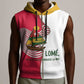 Lome Togo Sleeveless Zip Hoodie - Sailboat and Sunset – Where the Sun Kisses the Sea - African Pride